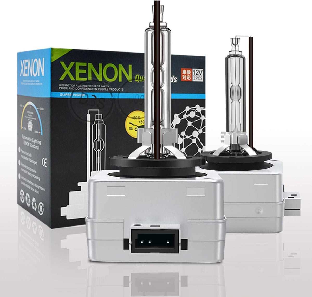 Bombilla Xenón standard – Juego de 2 (2 unidades) – D1S / D1R / D2S/ D2R/ D3S / D3R – 4300K / 6000K / 8000K